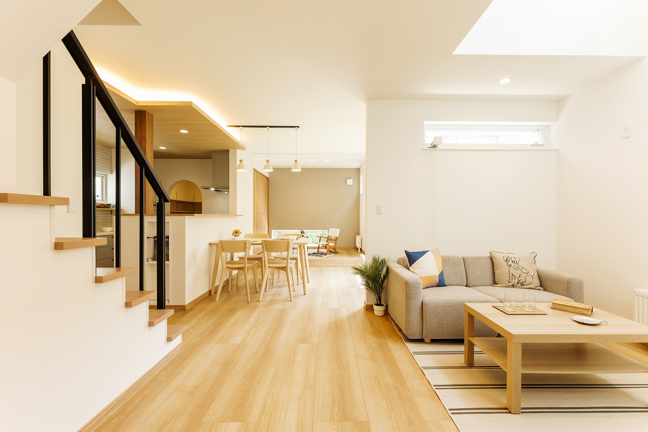 開放感あふれる約19畳のLDK